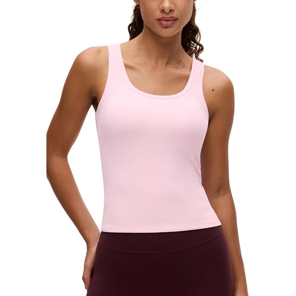 Amazon.com: CRZ YOGA Butterluxe Double Lined Cami Tank Tops for